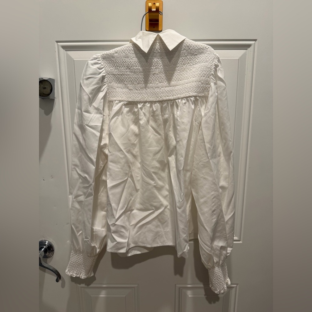 love binetti emma white shirt sz L - Picture 3 of 7
